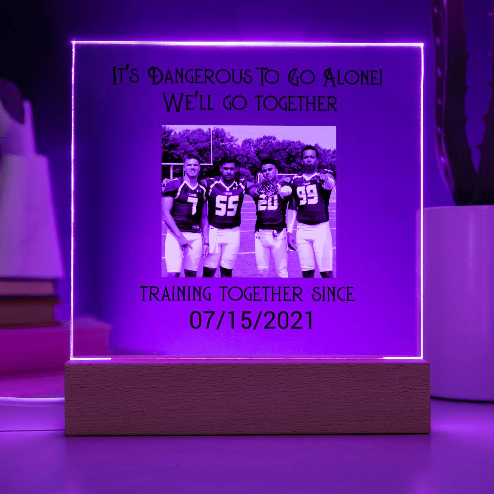 Best Friends Male Football Training Acrylic Square