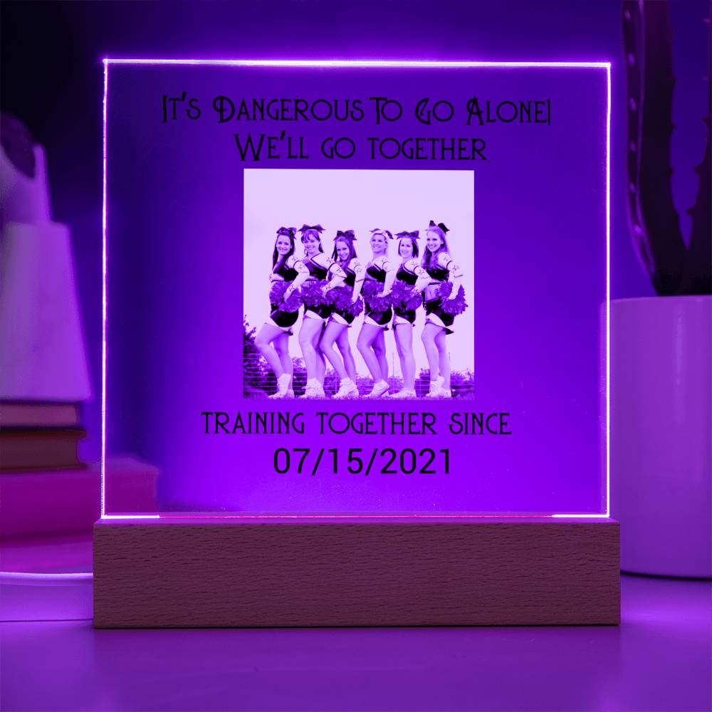 Best Friends Cheerleading Training Acrylic Square