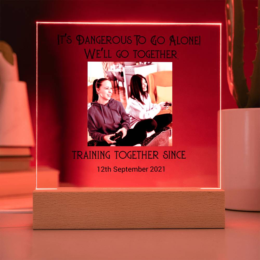 Best Friends Playing Games Training Acrylic Square