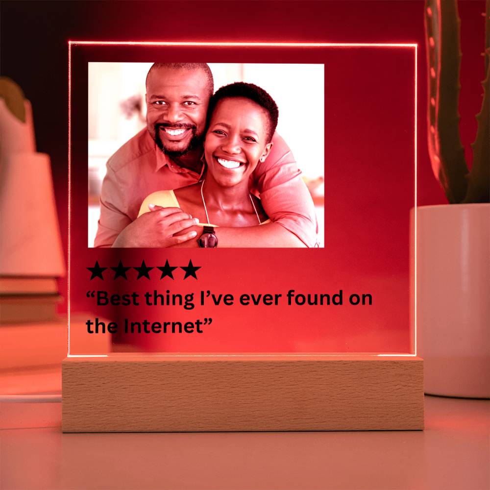 Best Thing Black Couple Square Acrylic Plaque