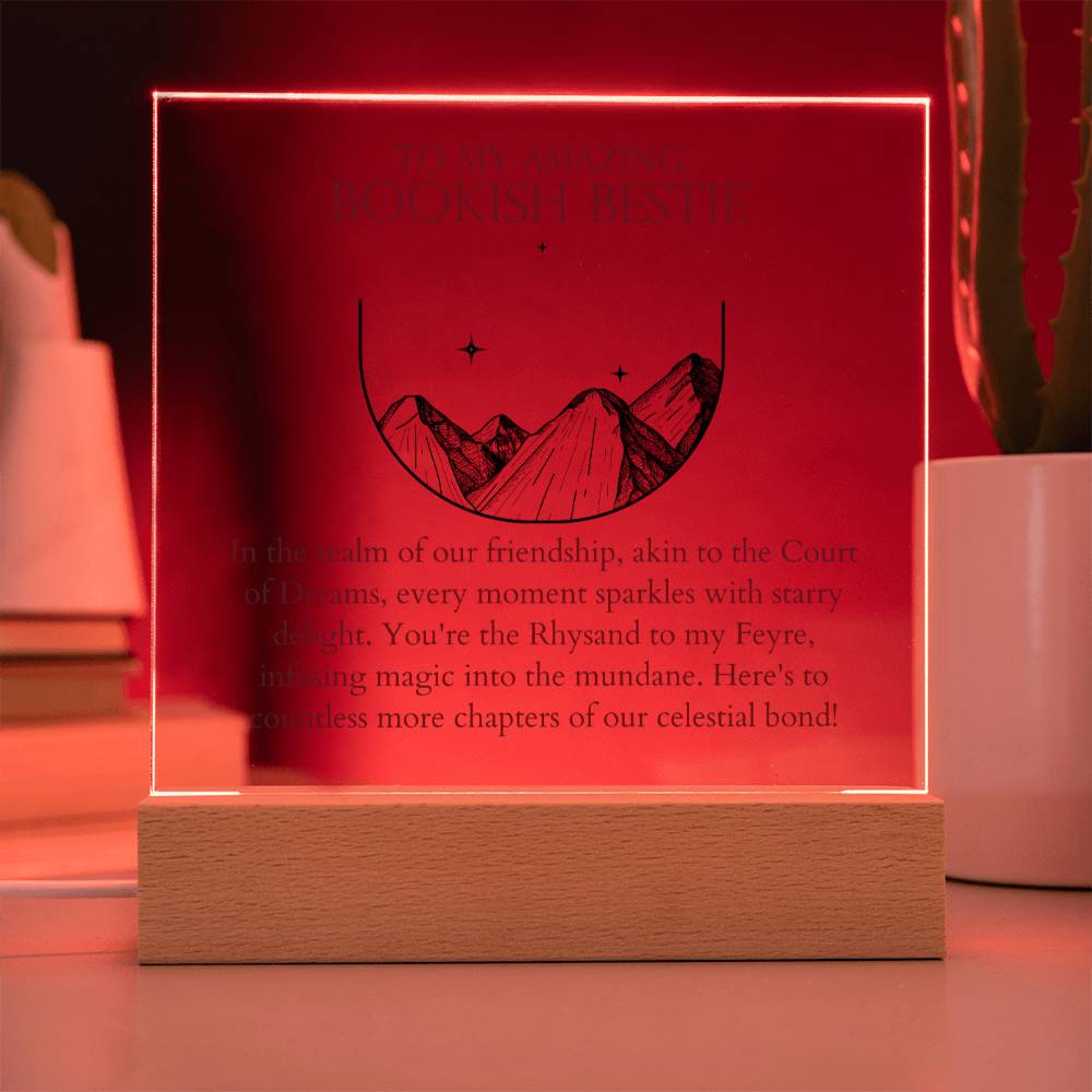 Bookish Bestie - Countless Chapters of Our Celestial Bond Acrylic Square