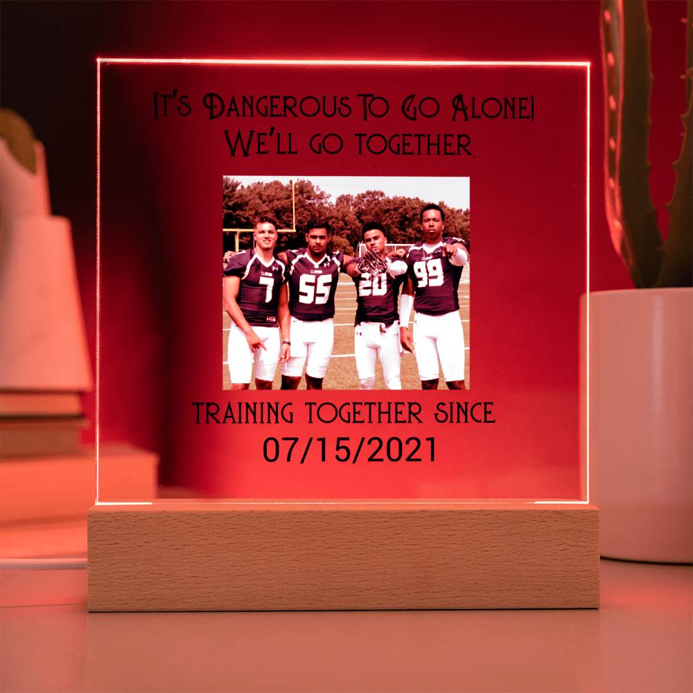 Best Friends Male Football Training Acrylic Square
