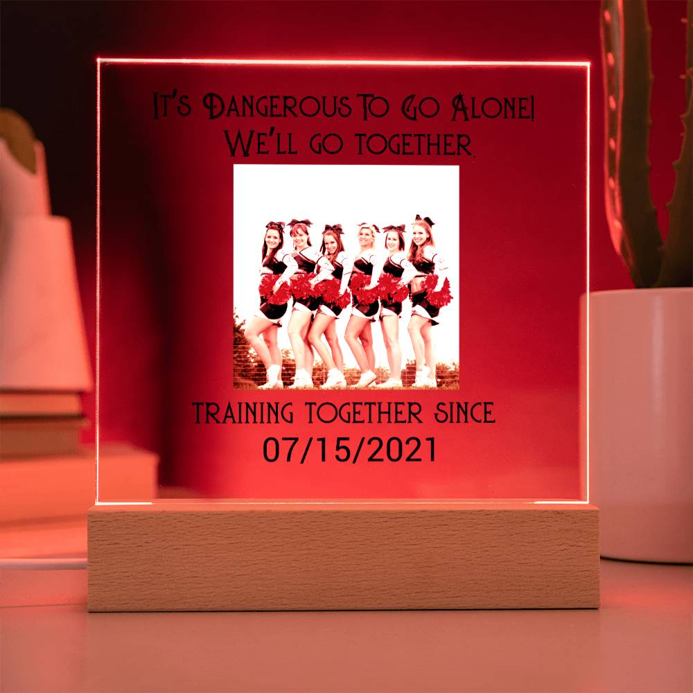 Best Friends Cheerleading Training Acrylic Square