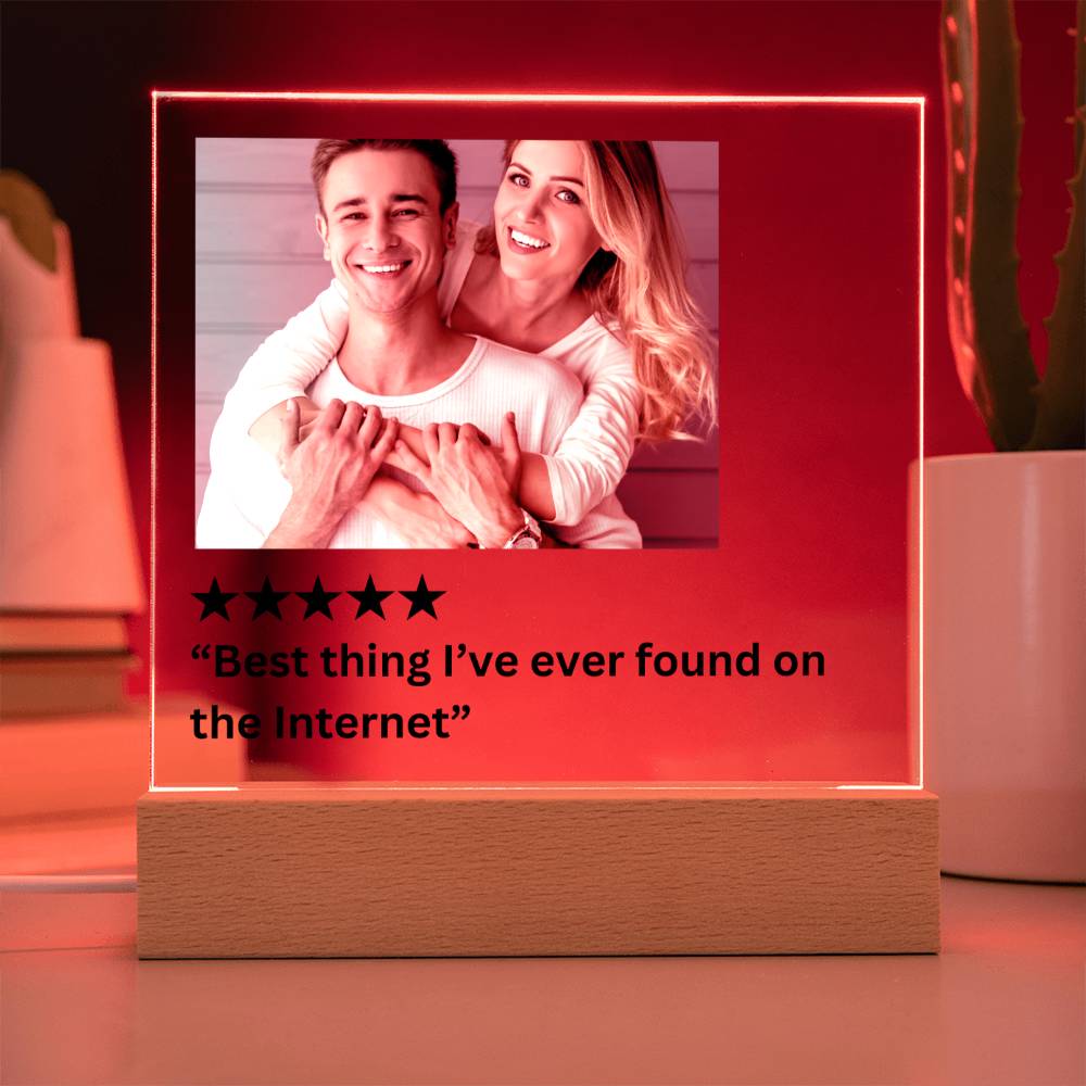 Best Thing White Couple Square Acrylic Plaque
