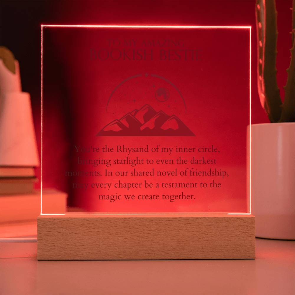 Bookish Bestie o SHared Novel of Friendship Acrylic Square