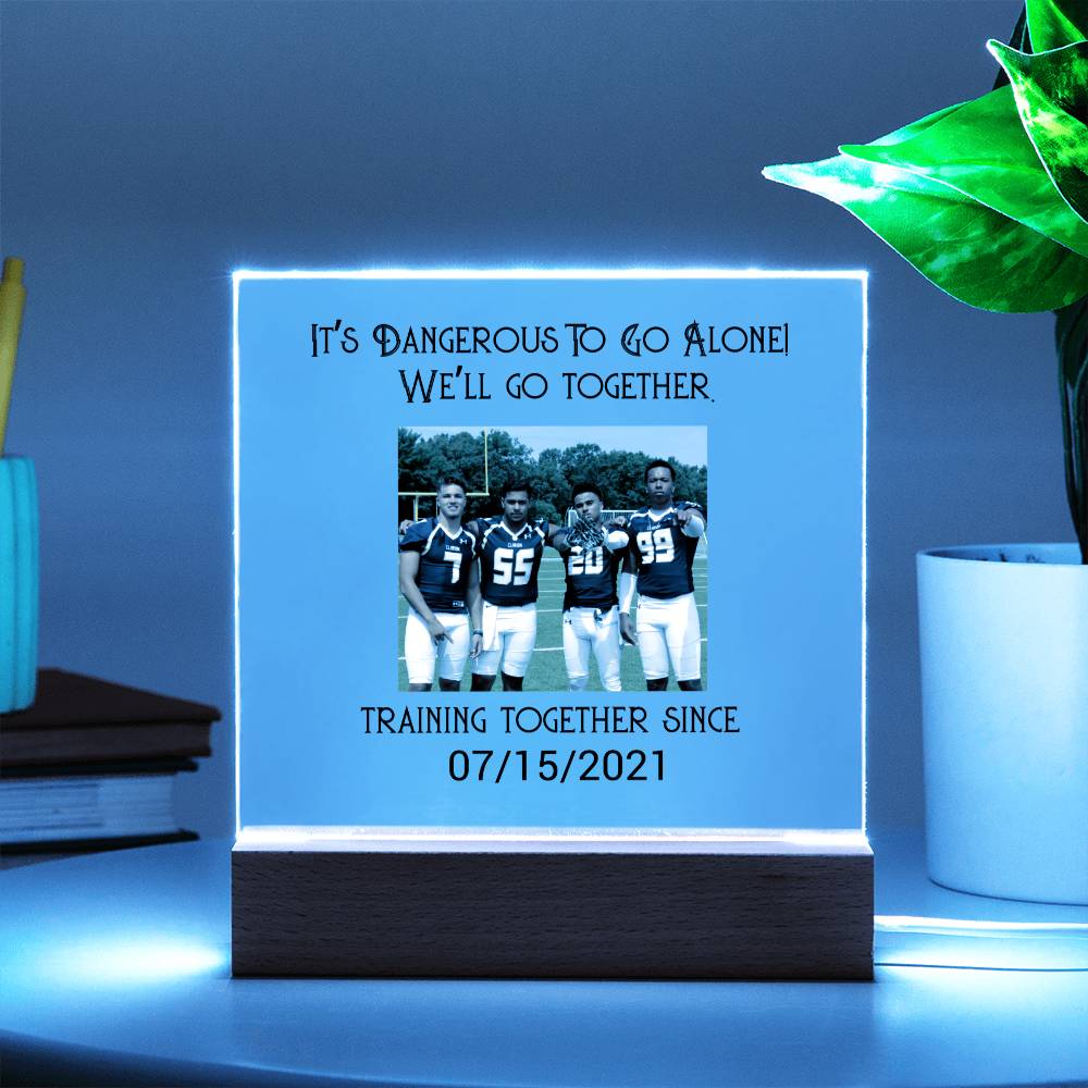 Best Friends Male Football Training Acrylic Square