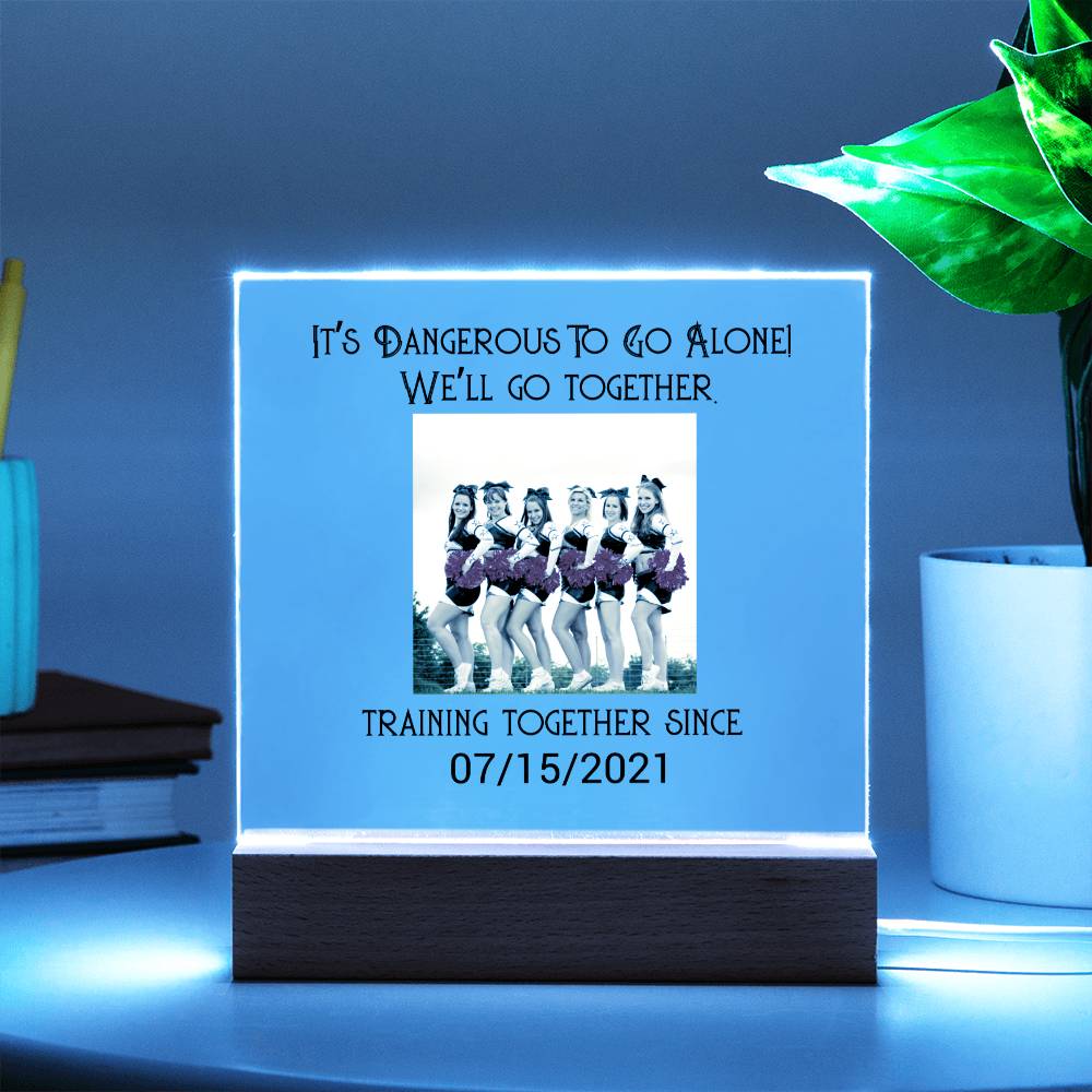 Best Friends Cheerleading Training Acrylic Square