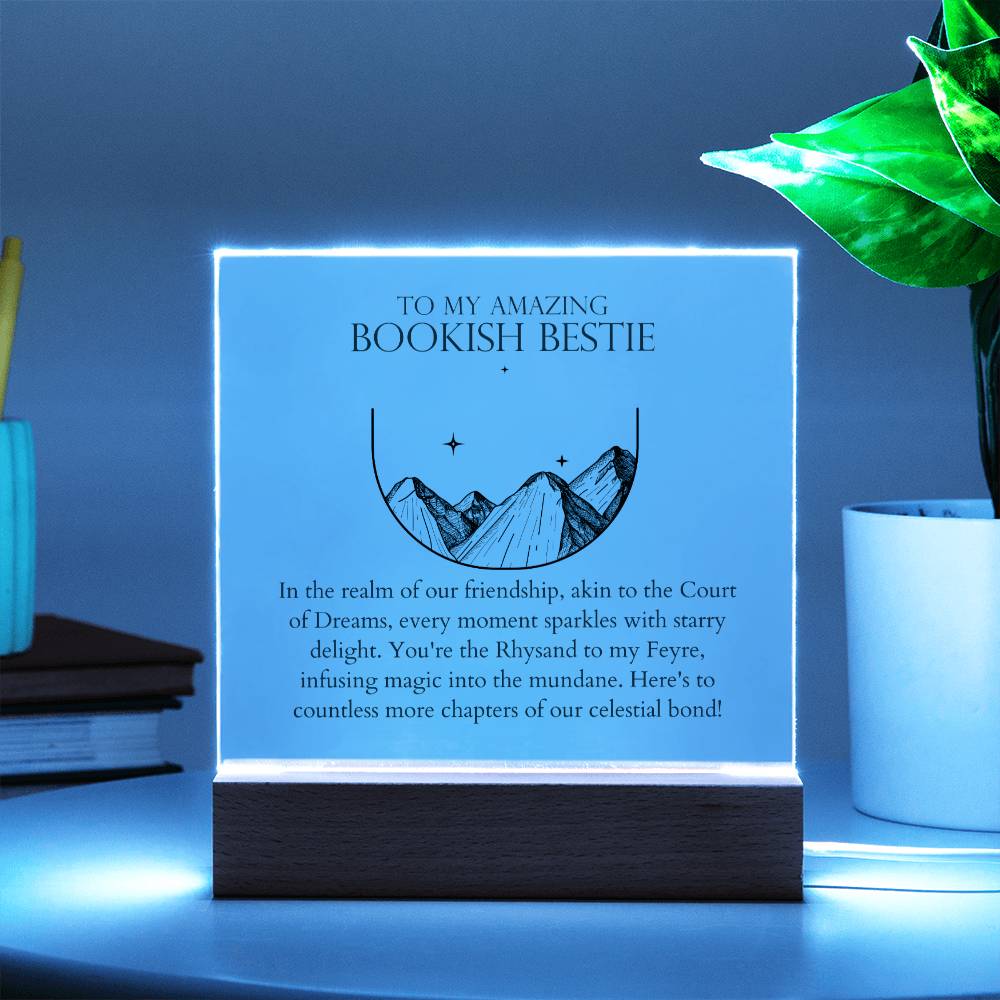 Bookish Bestie - Countless Chapters of Our Celestial Bond Acrylic Square