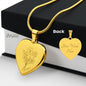 Name - Lurve™ MAR Daffodil, Cherry Blossom Engraved Heart Necklace