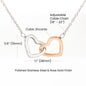 Lurve™ Future Mother In Law - Eternal Gratitude, Wonderful Mother Interlocking Hearts Necklace