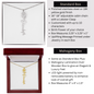 Love You To Moon and Saturn - Connection Remains Eternally Strong and True Flower Name Necklace