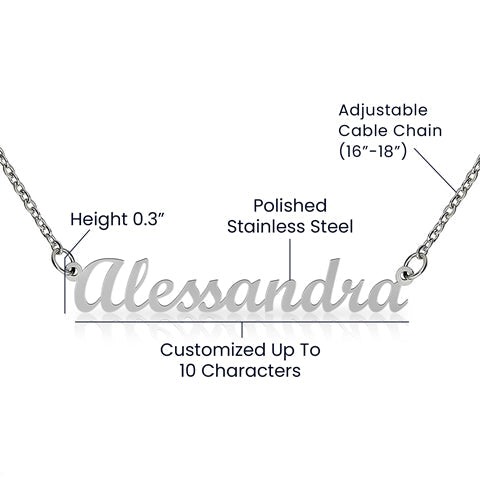 Bookish Bestie - Friendship Continue To Sparkle Personalized Name Necklace