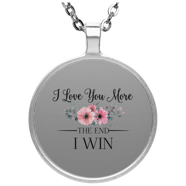 Love You More Flower Circle Necklace