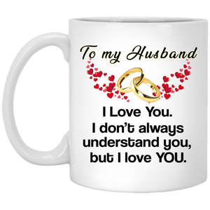 Husband, I Love You 11 oz. White Mug