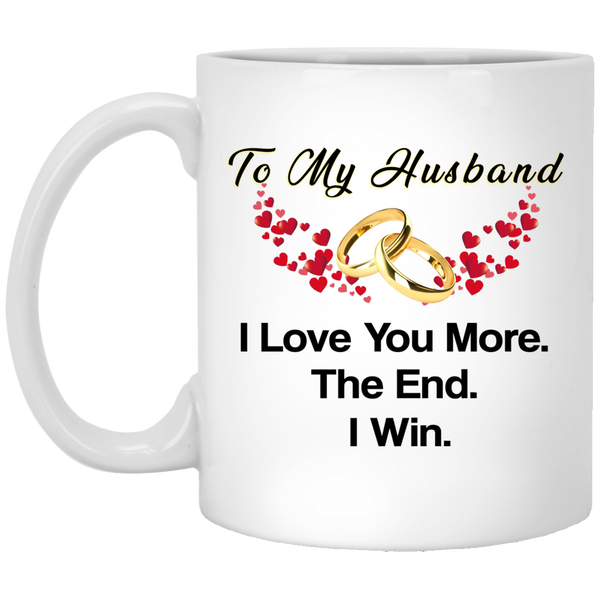 Husband, Love You More 11 oz. White Mug