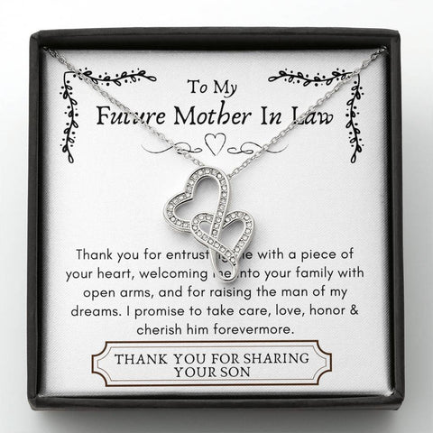 Lurve™ Future Mother In Law - Entrusting, Welcome, My Dream Man Double Hearts Necklace