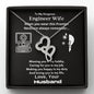 Lurve™ Engineer Wife - Missing, Caring, My Life Double Hearts Necklace