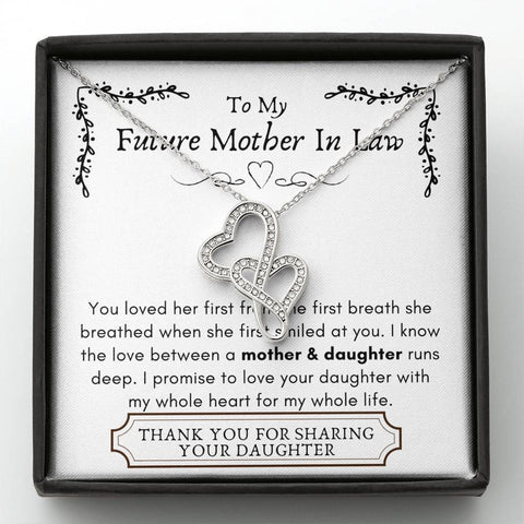 Lurve™ Future Mother In Law - Mother Daughter, Whole Heart Double Hearts Necklace