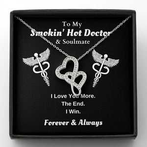 Lurve™ Smokin' Hot Doctor Partner - Love You More Double Hearts Necklace