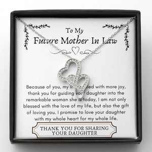 Lurve™ Future Mother In Law - Remarkable Woman, The Gift Double Hearts Necklace