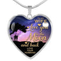 Love You To The Moon Heart Necklace