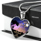Love You To The Moon Heart Necklace