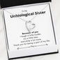 Unbiological Sister - Because of You Forever Love Necklace