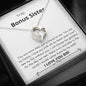 Bonus Sister - My Family, Grateful, Met Forever Love Necklace