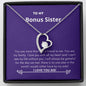 Bonus Sister - You Are My Family Forever Love Necklace