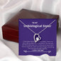 Unbiological Sister - Miss You, Love You Forever Love Necklace