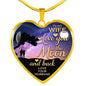 Love You To The Moon Heart Necklace