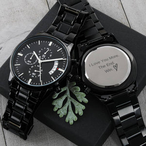 Lurve™ Love You More Black Chronograph Watch