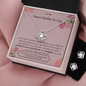 Lurve™ Promise, Love, Cherish, Daughter Love Knot Earring & Necklace Set