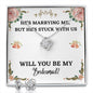 Lurve™ Stuck With Us, Bridesmaid Love Knot Earring & Necklace Set