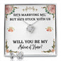 Lurve™ Stuck With Us, Matron of Honor Love Knot Earring & Necklace Set