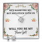 Lurve™ Stuck With Us, Flower Girl Love Knot Earring & Necklace Set