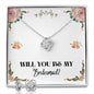 Lurve™ Will You Be My Bridesmaid Love Knot Earring & Necklace Set