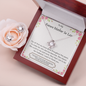 Lurve™ Means The World, Your Daughter Love Knot Earring & Necklace Set