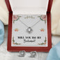 Lurve™ Will You Be My Bridesmaid Love Knot Earring & Necklace Set