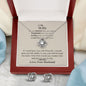 Lurve™ Wife - Braver, Stronger, Smarter, Loved Love Knot Earring & Necklace Set