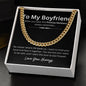 Lurve™ To My Boyfriend - Face Life Together Cuban Link Chain