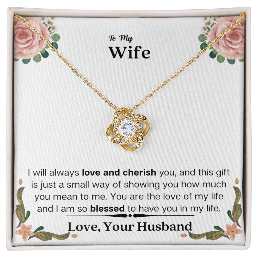 Lurve™ Wife - Love and Cherish, Blessed Love Knot Necklace