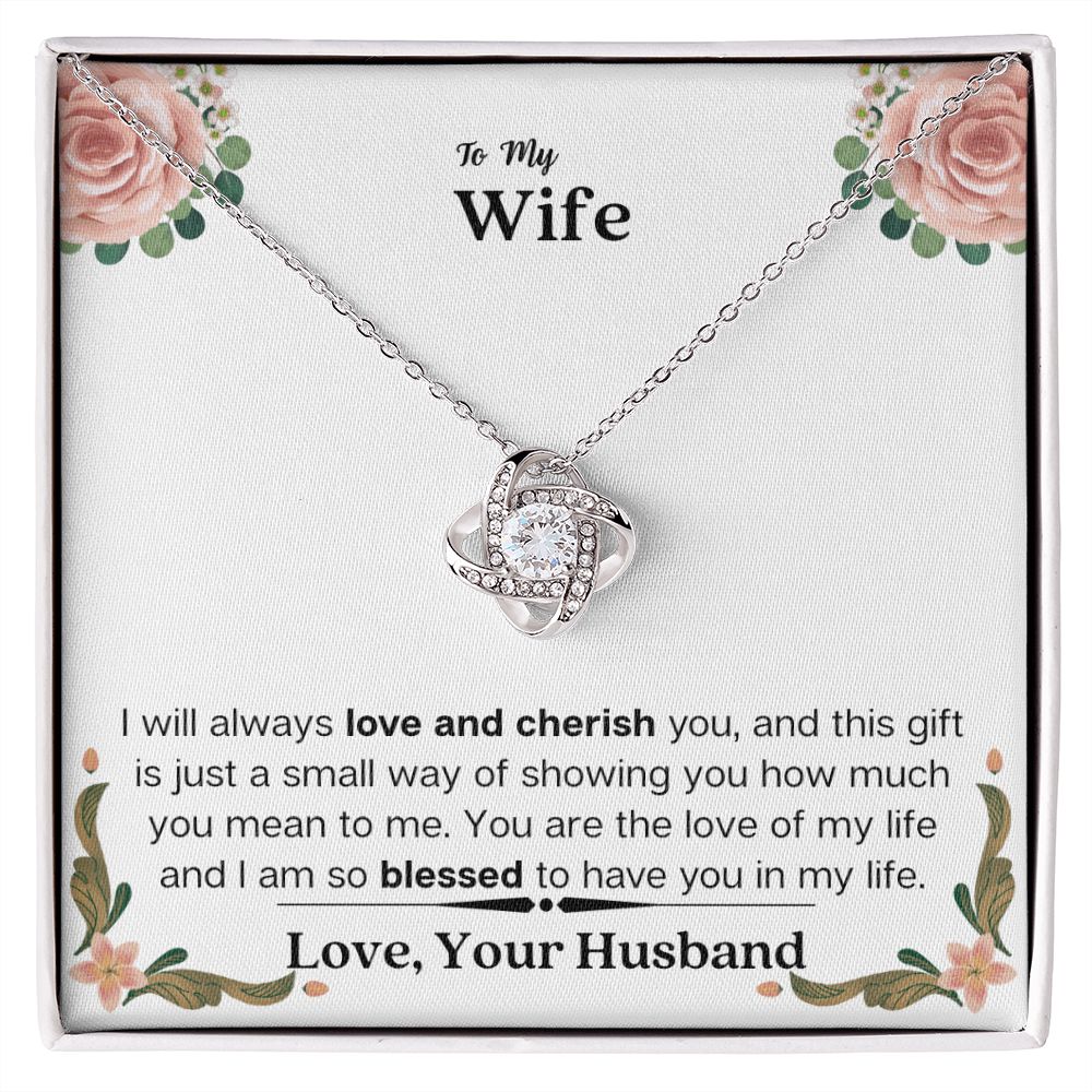 Lurve™ Wife - Love and Cherish, Blessed Love Knot Necklace