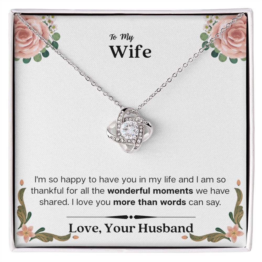 Lurve™ Wife - Wonderful Moments, More Than Words Love Knot Necklace