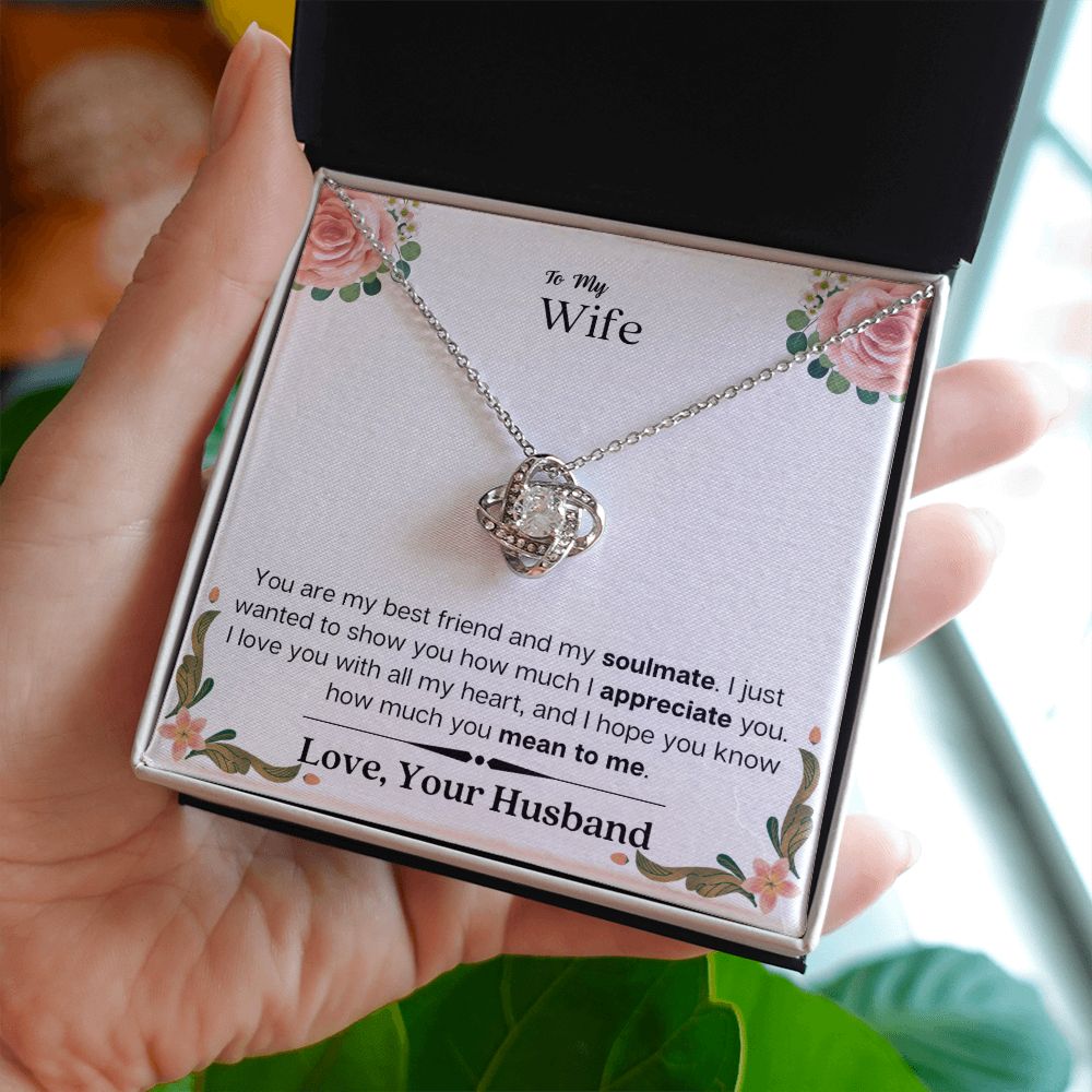 Lurve™ Wife - Soulmate, Appreciate, Mean To Me Love Knot Necklace