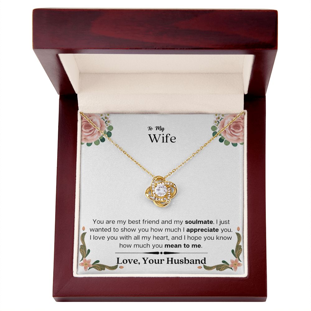 Lurve™ Wife - Soulmate, Appreciate, Mean To Me Love Knot Necklace