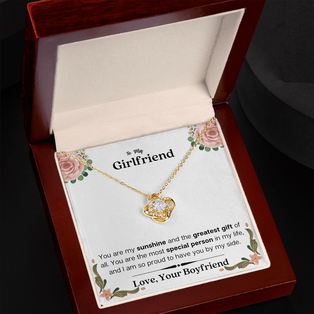 Lurve™ Girlfriend - Sunshine, Greatest Gift, Special Person Love Knot Necklace