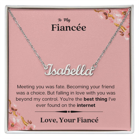 Lurve™ Fiancee - Best Thing, Internet Personalized Name Necklace