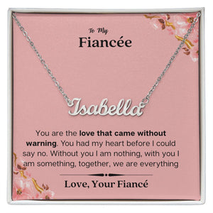 Lurve™ Fiancee - Love That Came Without Warning Personalized Name Necklace
