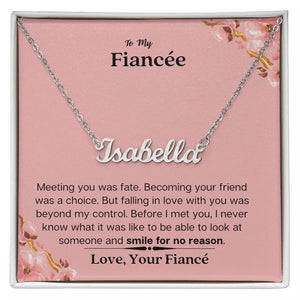 Lurve™ Fiancee - Smile for No Reason Personalized Name Necklace
